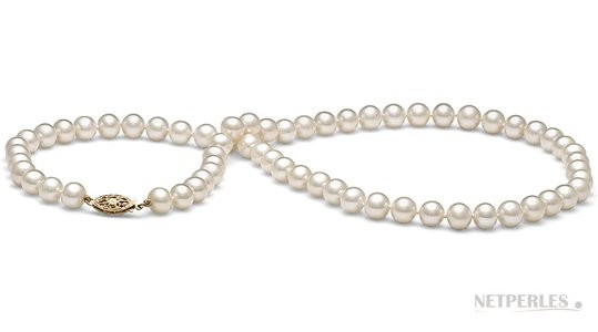 22-inch Freshwater Pearl Necklace, 6-7 mm, white