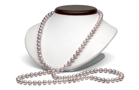 45-inch Freshwater Cultured Pearl Necklace 6-7 mm Lavender