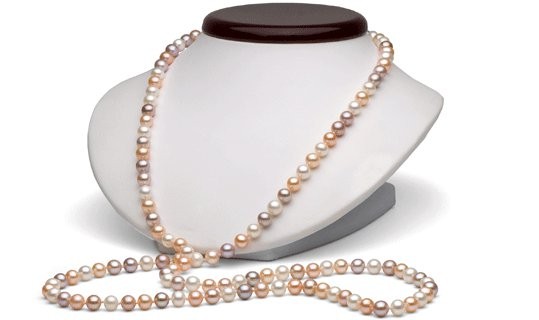 35-inch Freshwater Pearl Necklace, 6-7 mm, Multicolor