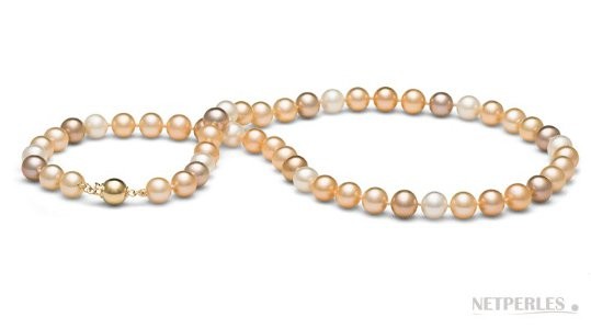 18-inch Freshwater Pearl Necklace 9-10 mm Multicolor