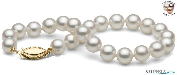 7-inch White Freshadama Pearl Bracelet 6-7 mm