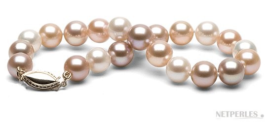 7-inch Multicolor Freshadama Pearl Bracelet 6-7 mm