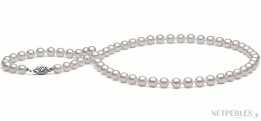 22-inch Akoya Pearl Necklace 6.5-7 mm white AA+ or AAA