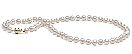 22-inch Akoya Pearl Necklace 7-7.5 mm white AA+ or AAA