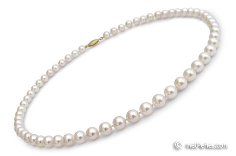 16-inch Akoya Pearl Necklace, 6.5-7 mm, white AA+ or AAA