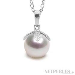 FEUILLE Sterling Silver Freshadama Freshwater 9-10 mm Pearl Pendant