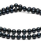 35-inch Black Akoya Pearl Necklace 6.5-7 mm AA+