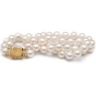 7-inch Double-Strand Akoya Pearl Bracelet 7-7.5 mm AA+ or AAA White