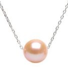 Pink-to-peach Freshadama Pearl on Sterling Silver Forzatina