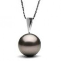 ARGENTUM Sterling Silver Black Tahitian Pearl Pendant