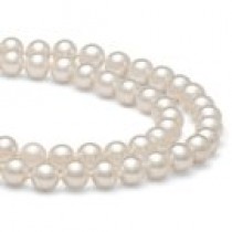 Double Strand Freshwater Pearl Necklace 6-7 mm white
