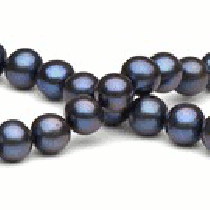 26-inch Freshwater Pearl Necklace, 7-8 mm, black
