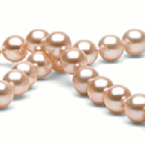 18-inch Freshwater Pearl Necklace 7-8 mm  Peach FRESHADAMA