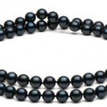 35-inch Black Akoya Pearl Necklace 6.5-7 mm AA+