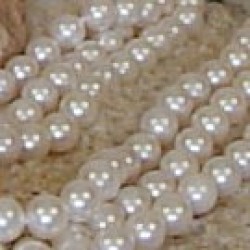 Triple Strand Freshwater Pearl Necklace 7-8 mm white