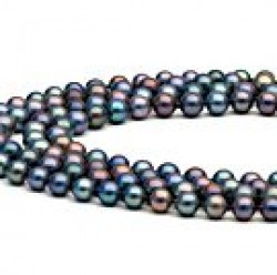 45-inch Freshwater Pearl Necklace 6-7 mm black