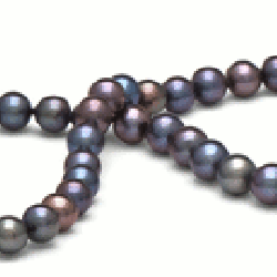 16-inch Freshwater Pearl Necklace 6-7 mm black