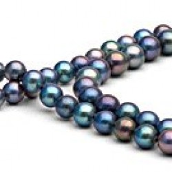 35-inch Freshwater Cultured Pearl Necklace 6-7 mm black