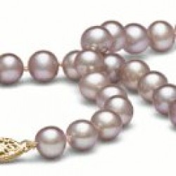 18-inch Freshwater Pearl Necklace, 7-8 mm, Lavender