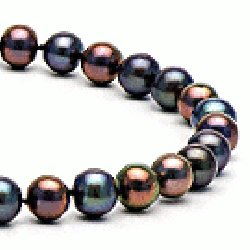 18-inch Freshwater Cultured Pearl Necklace 7-8 mm black