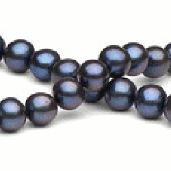 26-inch Freshwater Pearl Necklace, 7-8 mm, black