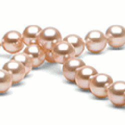 18-inch Freshwater Pearl Necklace 6-7 mm Peach FRESHADAMA