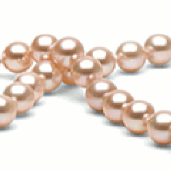 18-inch Freshwater Pearl Necklace 7-8 mm  Peach FRESHADAMA