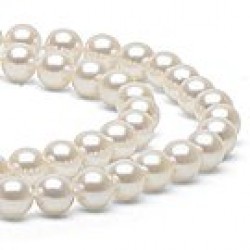 18-inch Double-Strand Akoya Pearl Necklace 7-7.5 mm white