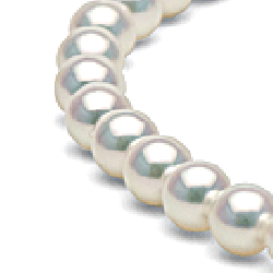 18-inch Akoya Hanadama Pearl Necklace, White 7.5-8 mm