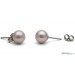 14k Gold Freshwater Pearl Stud Earrings 6-7 mm round AAA Lavender