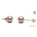 14k Gold Lavender Freshadama Freshwater Pearl Stud Earrings 8-9 mm
